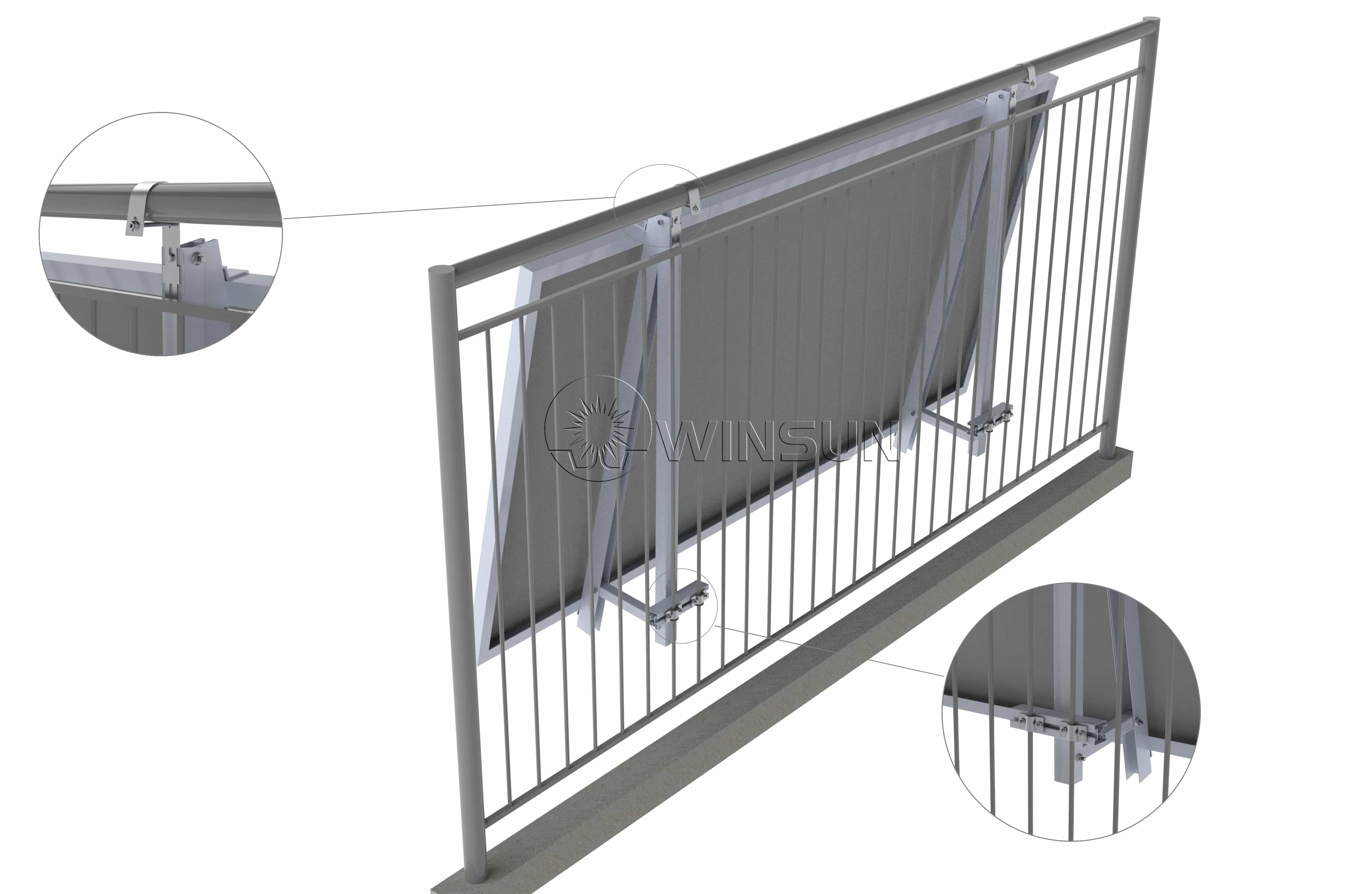 balcony solar panel mounting bracket