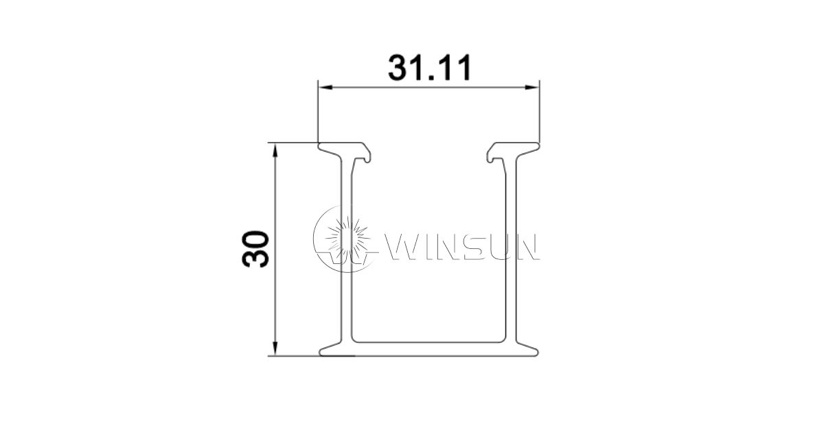 WS-R30 U-shaped aluminum solar panel mounting rail