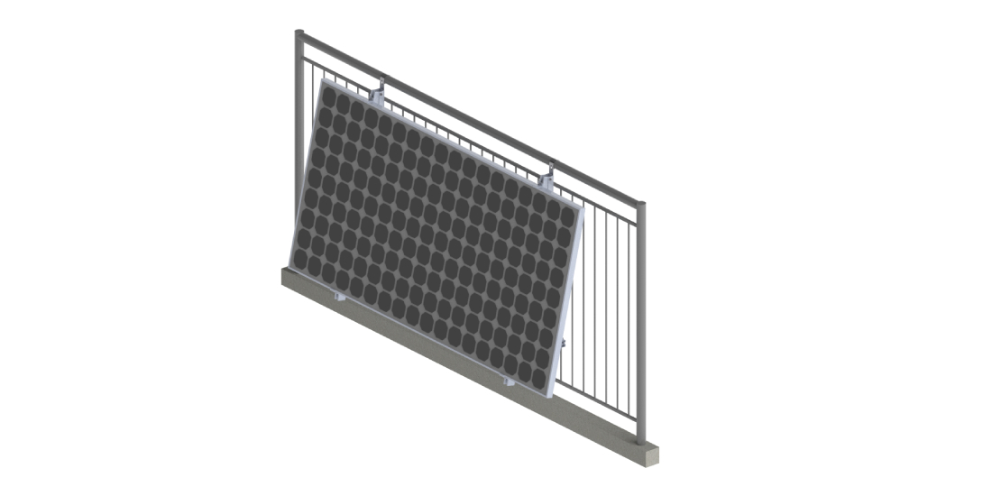 Sistema di montaggio solare per balconi