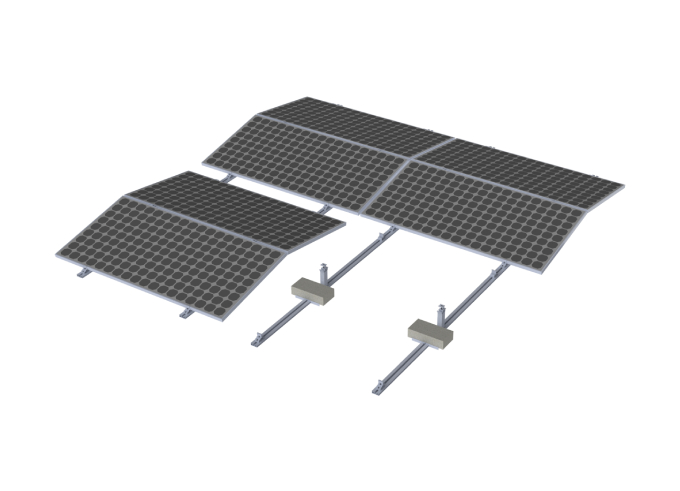 Winsun Nuovo sistema di montaggio zavorrato, che migliora l'installazione di pannelli solari su tetti piani in cemento